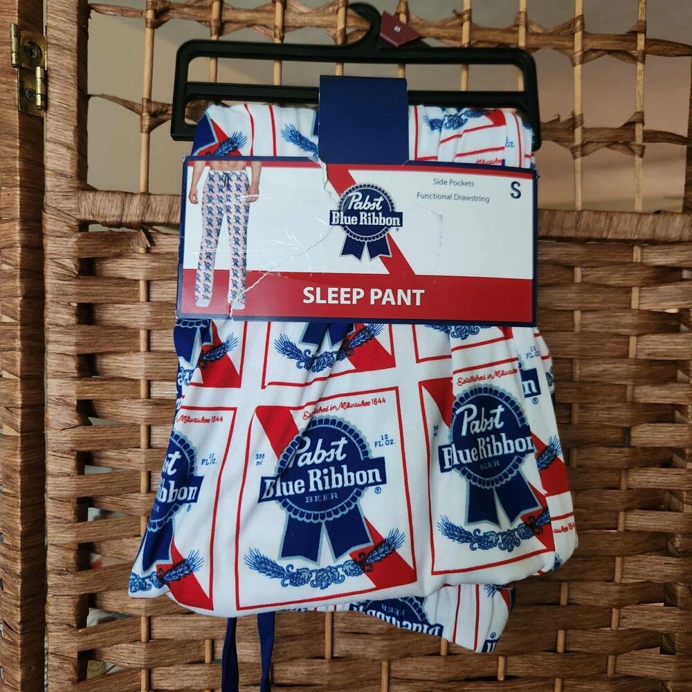 Pabst Blue Ribbon Mens Sleep Pants - Size Small - Brand new